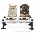 Pet Food Bowls with Dual Stainless Steel Bowl